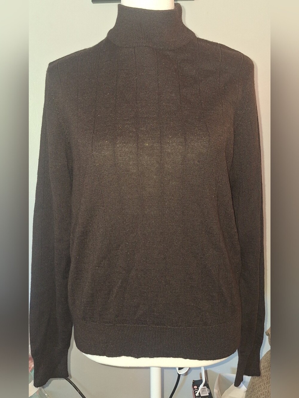 Harve Benard Sport Brown Turtleneck Sweater